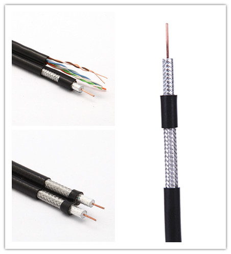 Cable coaxial de video con clasificación Plenum trenzada al 60 % tipo RG6