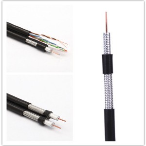 Rg6 2c cabo coaxial de alimentação