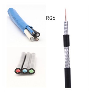 Rg6 2c cabo coaxial de alimentação